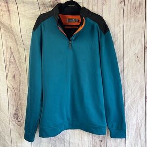 Mizuno performance Teal and Black Men's Workout Lightweight Sweater XL